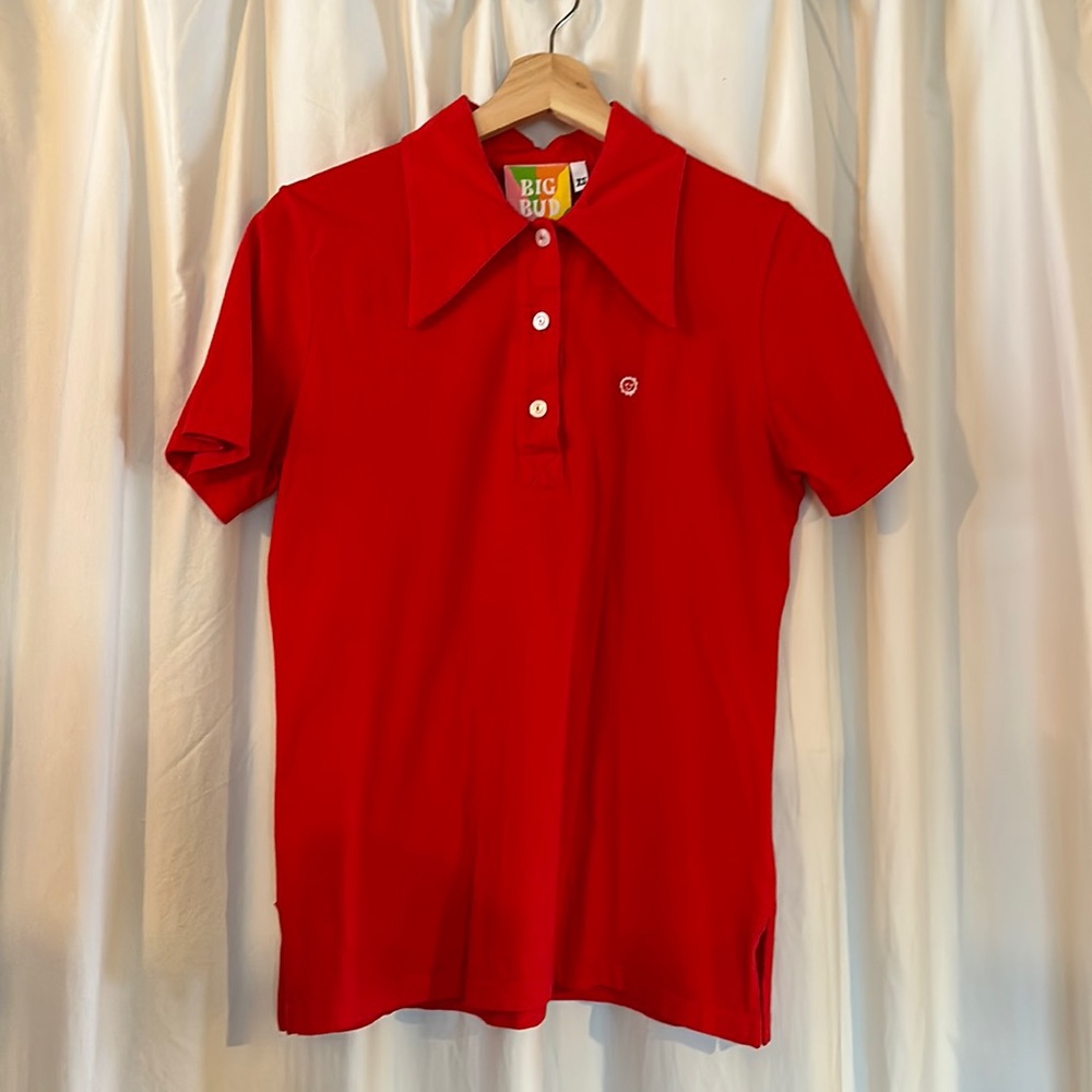 Big Bud Press XS mustang red polo